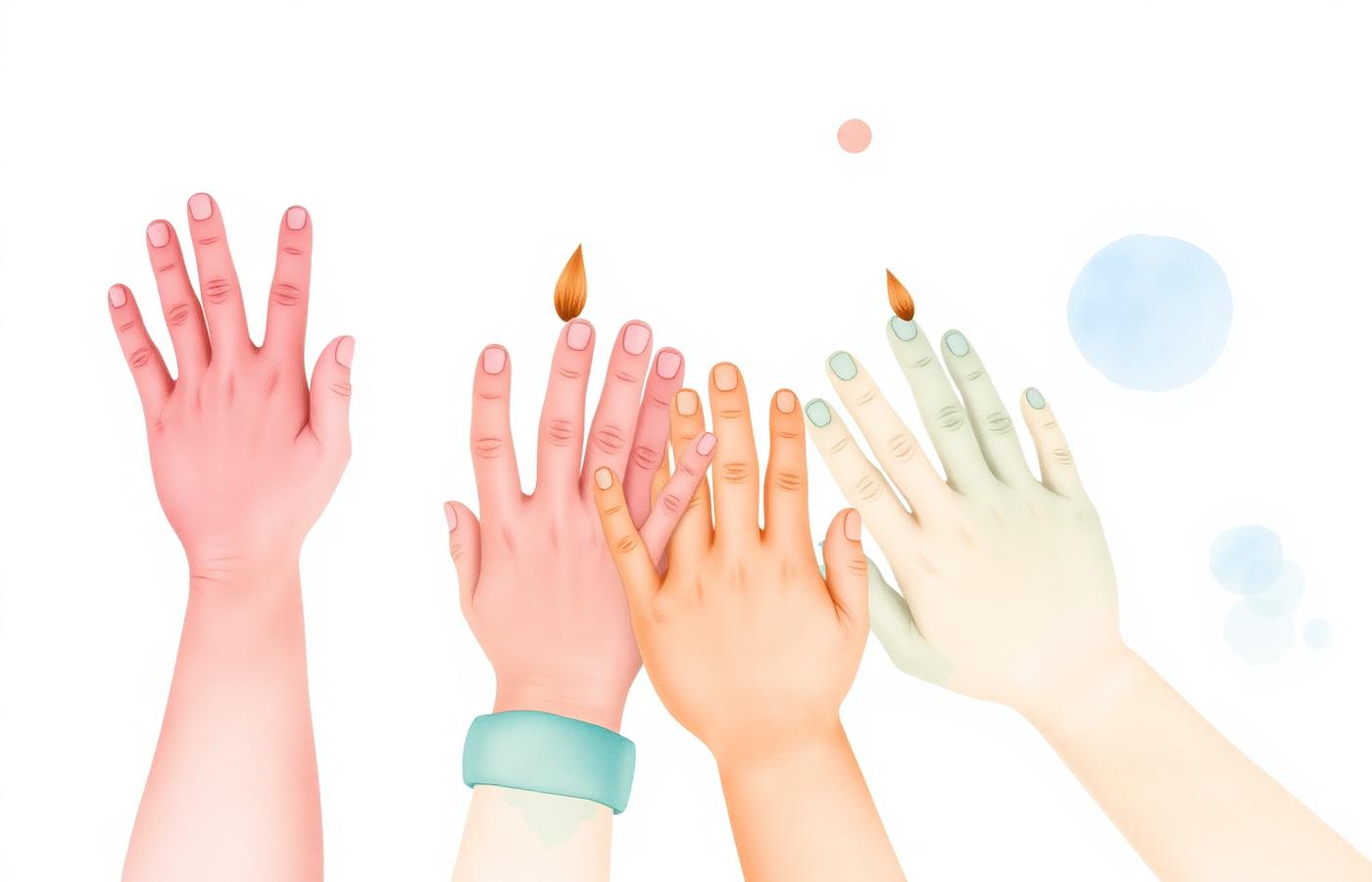 Des mains d'enfants peignent ensemble lors d'un atelier LEA.